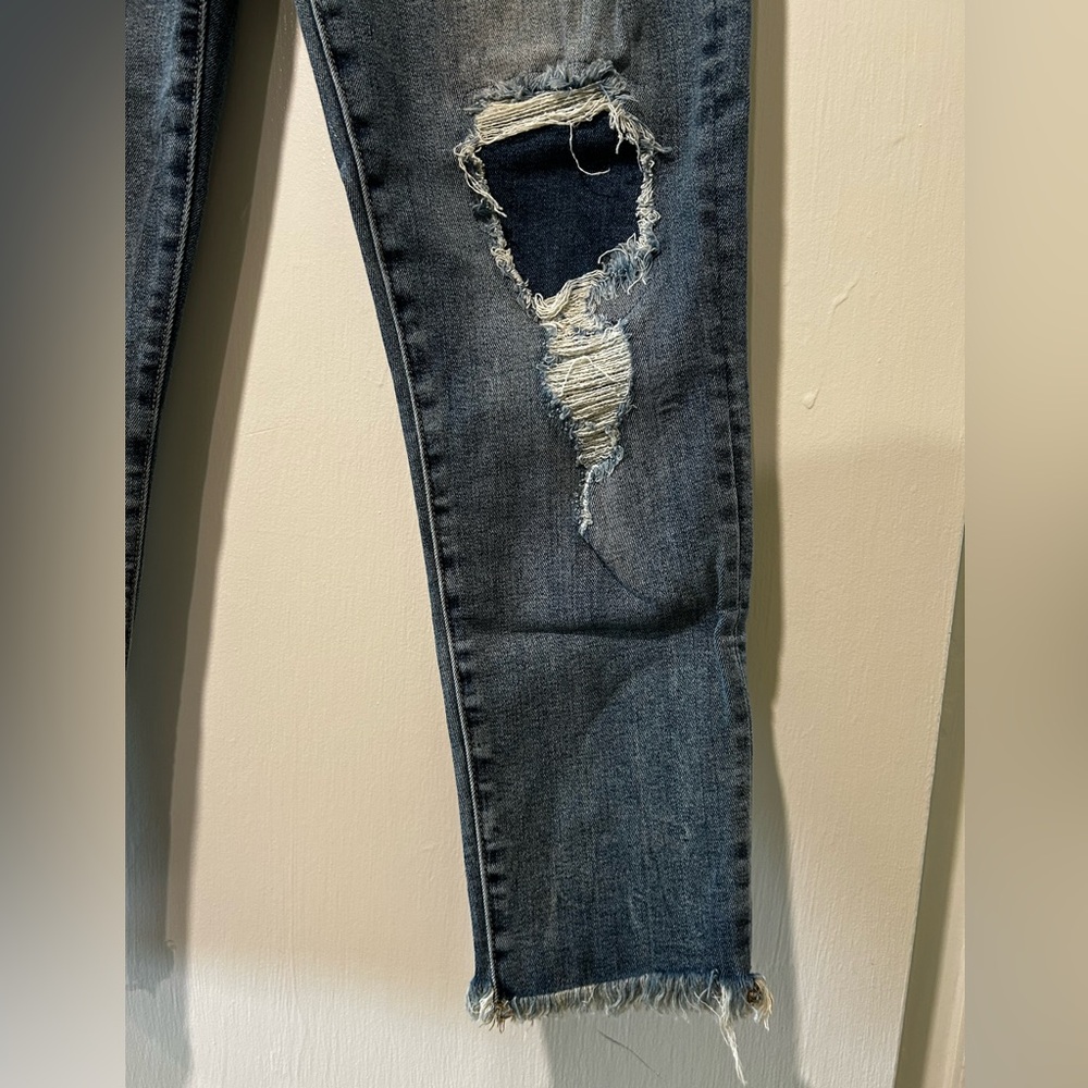 Distressed Patch Jeans - image 2